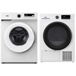 Mykin 8kg Front Load Washer & 10kg Heat Pump Dryer White Package (Stackable) MFLW800WMHPD1000W hero image