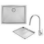Abey Alfresco 540 Large Bowl Sink with Drain Tray and Gareth Ashton Pull Out Kitchen Mixer Tap FRA540T15 hero image