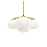 CTO Lighting Cloudesley Small Chandelier Light - Satin Brass with Opal Glass CLOCHSSBGO hero image