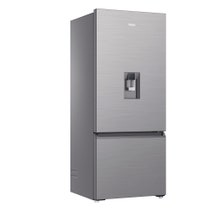 Haier 431L Bottom Mount Refrigerator with Non-Plumbed Water Dispenser Satina Silver HRF420BHS hero image