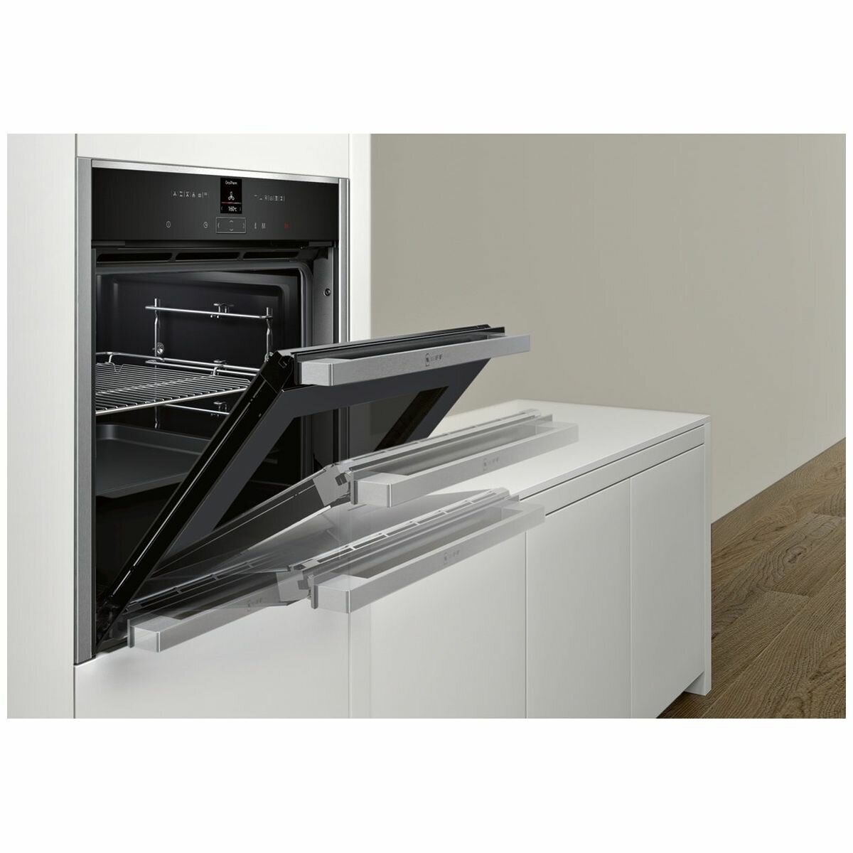 NEFF 60cm Induction Cooktop & 60cm Pyrolytic Oven Pack T56TS31N0B57CR22N0B hero image
