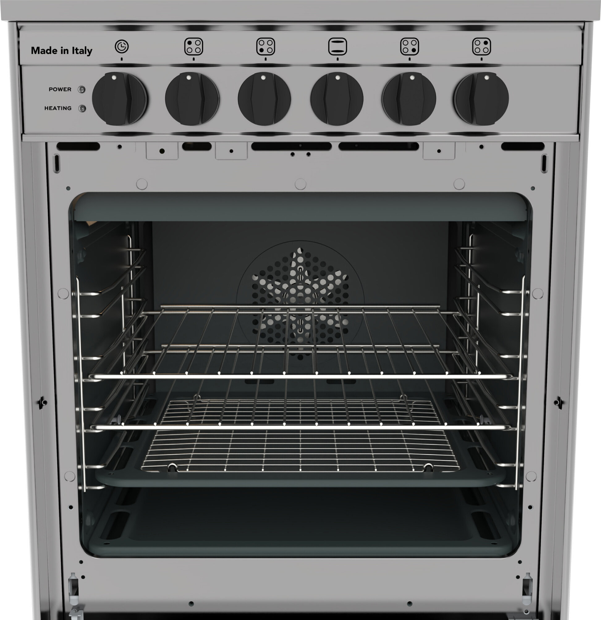 Glem 53cm Dual Fuel Stainless Steel Freestanding Oven GB534GE hero image