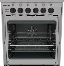 Glem 53cm Dual Fuel Freestanding Oven Stainless Steel GB534GE hero image