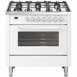 ILVE 90cm Pro-Line Freestanding Dual Fuel Stove/Oven White L096WMPWH hero image