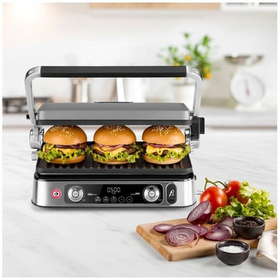 DeLonghi MultiGrill 1100 with ThermoProbe Contact Grill and BBQ ...