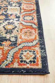 Rug Culture Legacy Large Multi-coloured Rug 400X80CM - LEG-860-NAVY-400X80 hero image