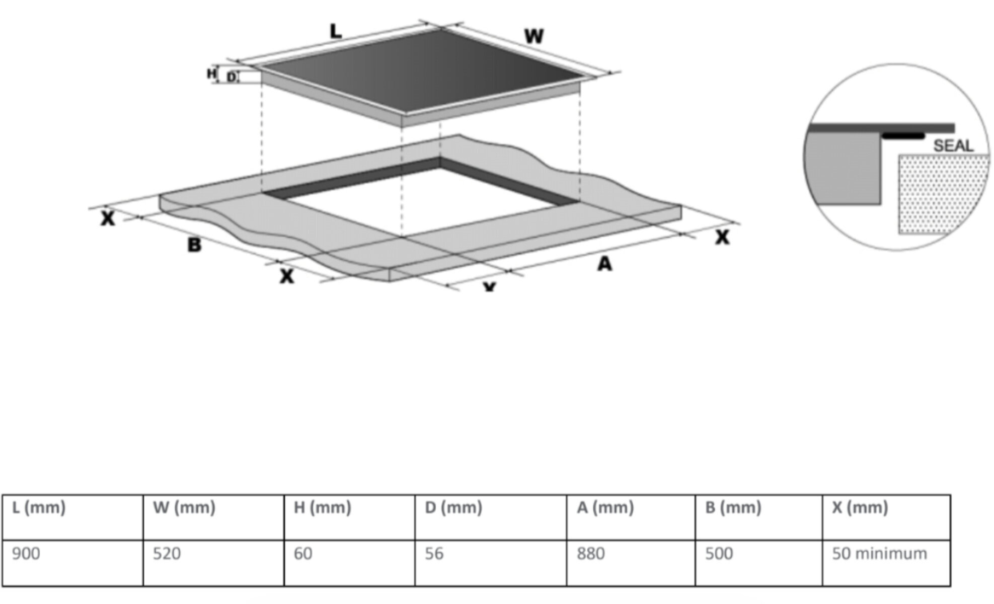 Trinity 90cm 5 Zone Touch Control Induction Cooktop TRI905 hero image