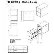 Beefeater Outdoor Kitchen Double Cupboard Drawer Stainless Steel BOC2090SA hero image