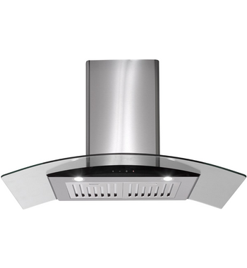Euromaid 90cm Stainless Steel with Curve Glass Canopy Rangehood RGT9 ...