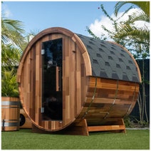 Revel Edenview 4 Person Traditional Cedar Barrel Sauna R-BT-CEDAR-4P hero image