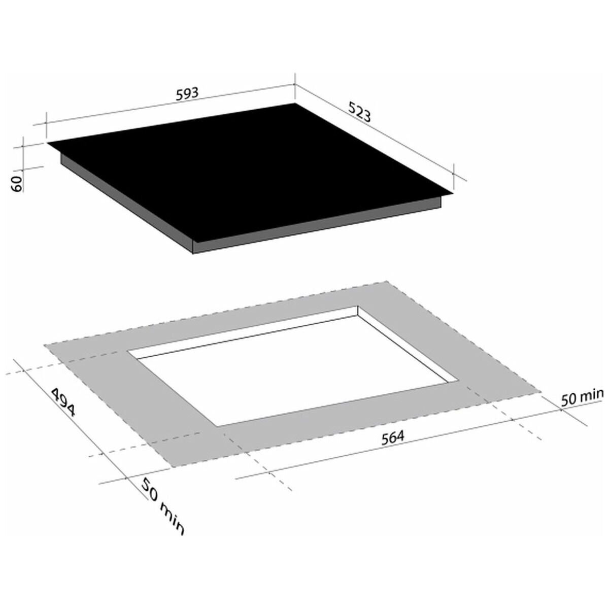 Artusi 60cm 3 Burner Induction Cooktop CAID63B image 3