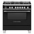 Fisher & Paykel Series 9 90cm Classic Style Freestanding Dual Fuel Pyrolytic Cooker Black OR90SCG6B1 image NaN