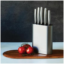 Stanley Rogers Oval Metallic Pewter 6 Piece Knife Block Set 41416 hero image