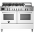 Bertazzoni 120cm Professional Dual Fuel White Freestanding Oven with Griddle PRO126G2EBIT image NaN