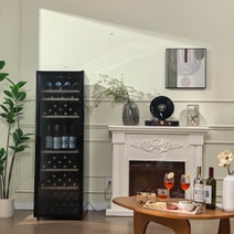 LeCavist 168 Bottle Single Zone Wine Cabinet Black LEK168PV hero image