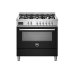 Bertazzoni 90cm Professional Dual Fuel Freestanding Oven/Stove Black PRO96L1ENET hero image