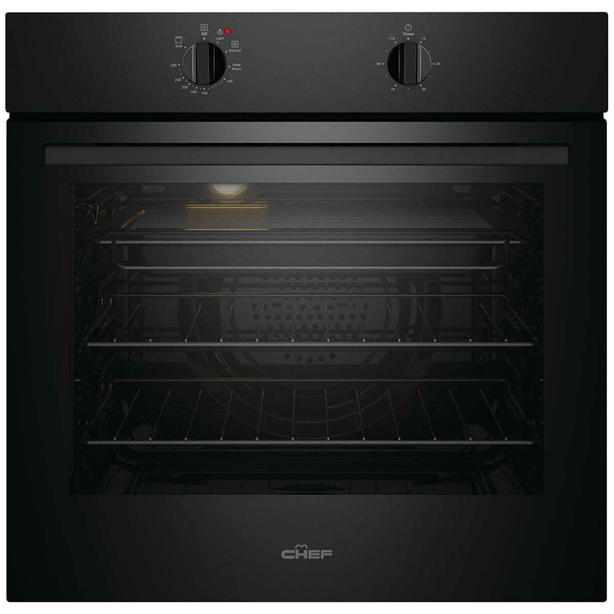 Chef 60cm Electric Multi Function Fan Forced Built In Oven