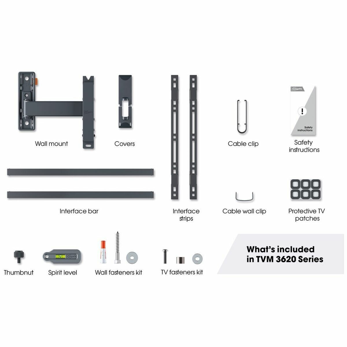 Vogel's Large Full-Motion TV Wall Mount - Black TVM3625B hero image