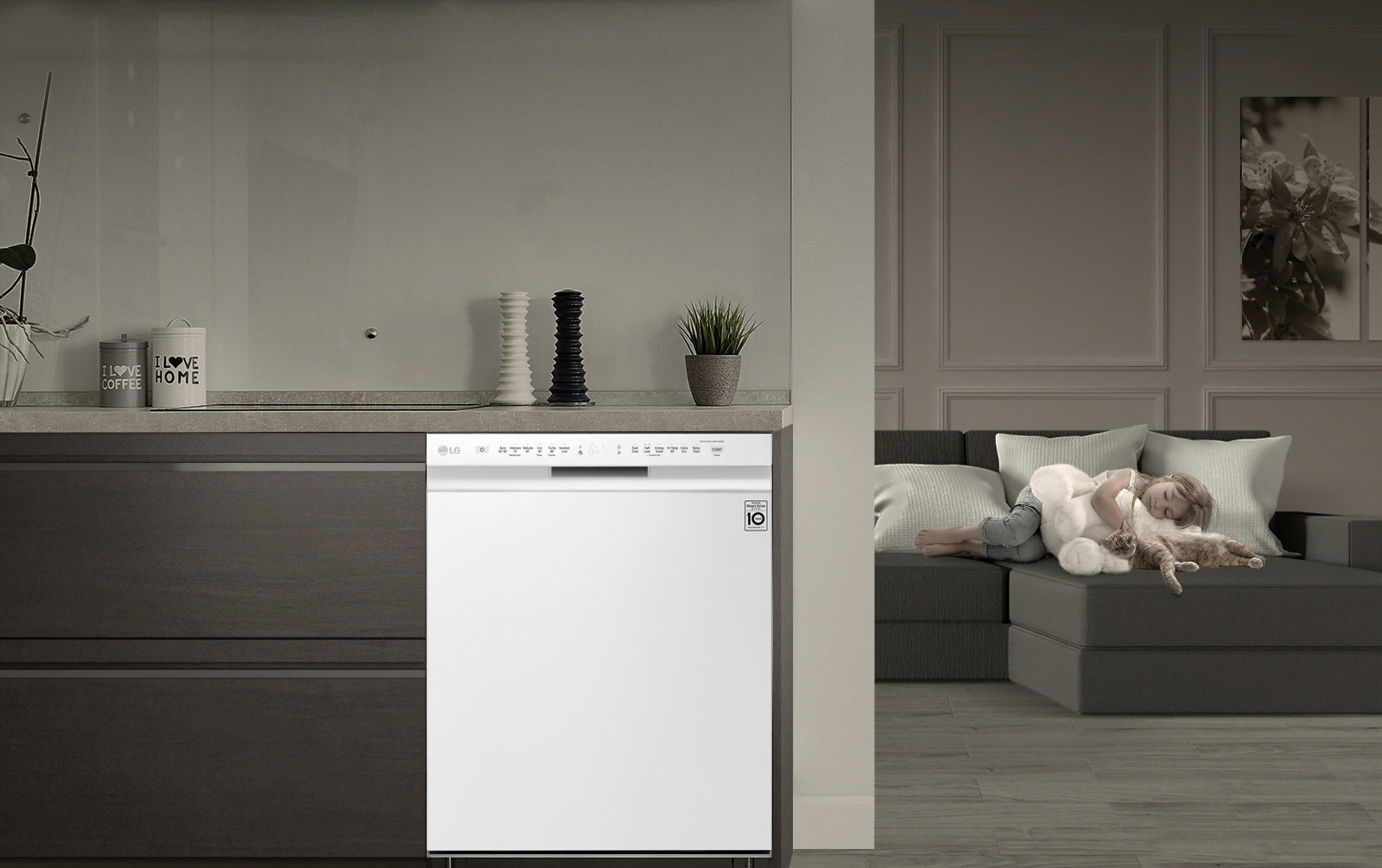 Lg quadwash white dishwasher xd5b14wh discount