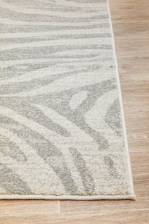 Rug Culture Chrome Medium Silver & Off White Rug 230X160CM - CRO-SAV-SIL-230X160 hero image