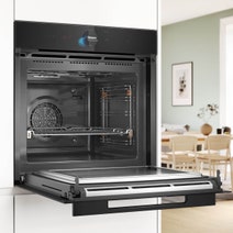 Bosch Series 8 Multifunction Oven with Microwave and Steam Black HNG978QB1A hero image