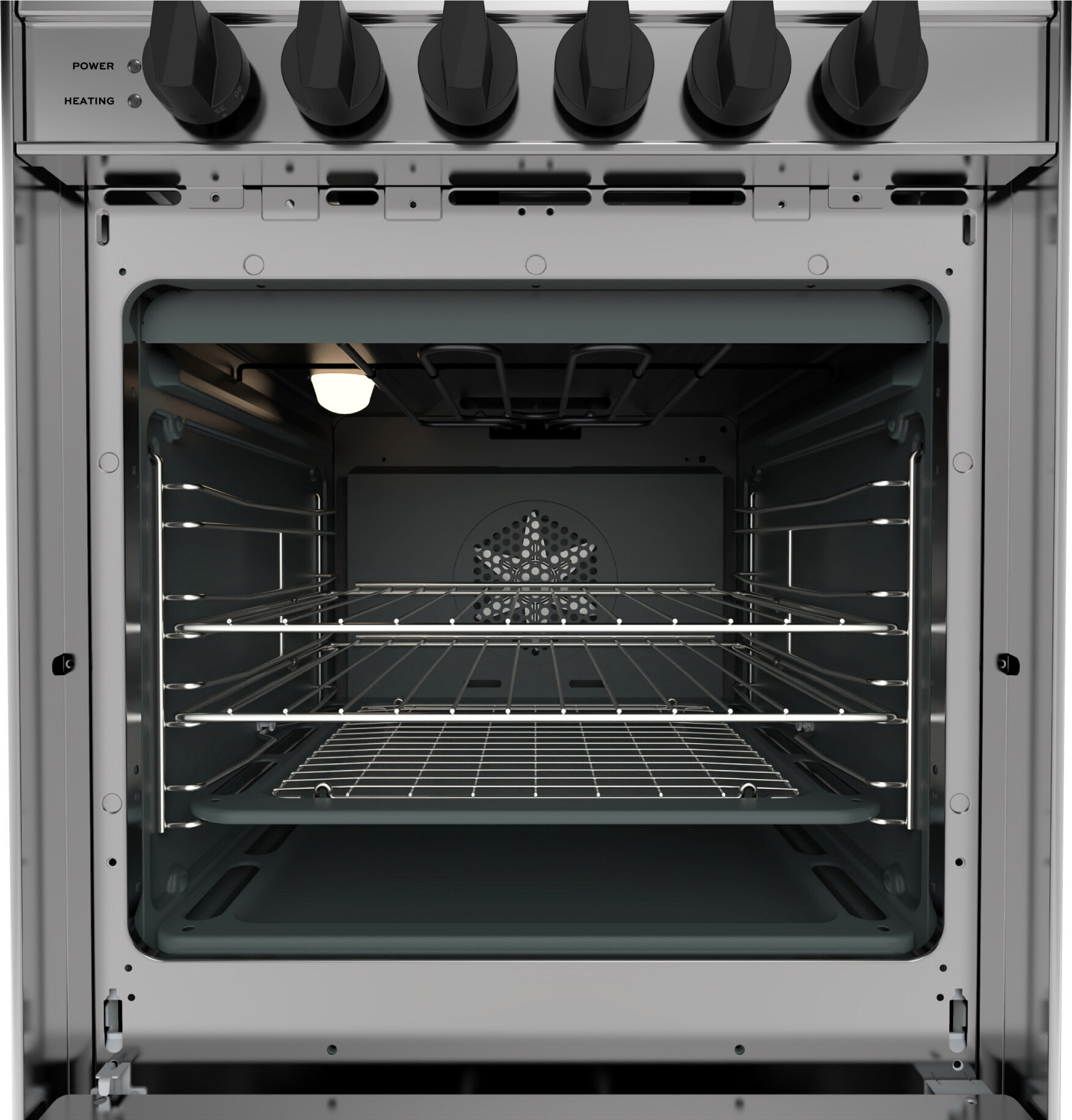 Glem 53cm Dual Fuel Stainless Steel Freestanding Oven GB534GE hero image