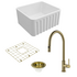 Turner Hastings Novi 50 Butler Sink Pack with Brushed Brass Naples Pull Out Mixer Tap and Accessories PKG033 image NaN