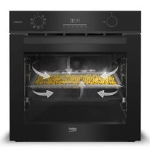 Beko 60cm Multifunction Oven with SteamAdd and Airfry-Black Glass BBO6851MDX hero image