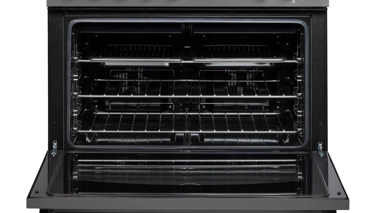 Falcon 90cm Classic FX Dual Fuel Freestanding Oven/Stove Stone Blue and Brass CLA90FXDFSB-BR hero image