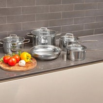 Westinghouse Five Piece Stainless Steel Cookware Set WH5P03SS hero image