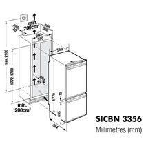 Liebherr 283L Integrated Fridge SICN3356RH hero image