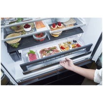Hitachi 670L Multi Drawer French Door Refrigerator Crystal White Glass R-GW670TAXW hero image