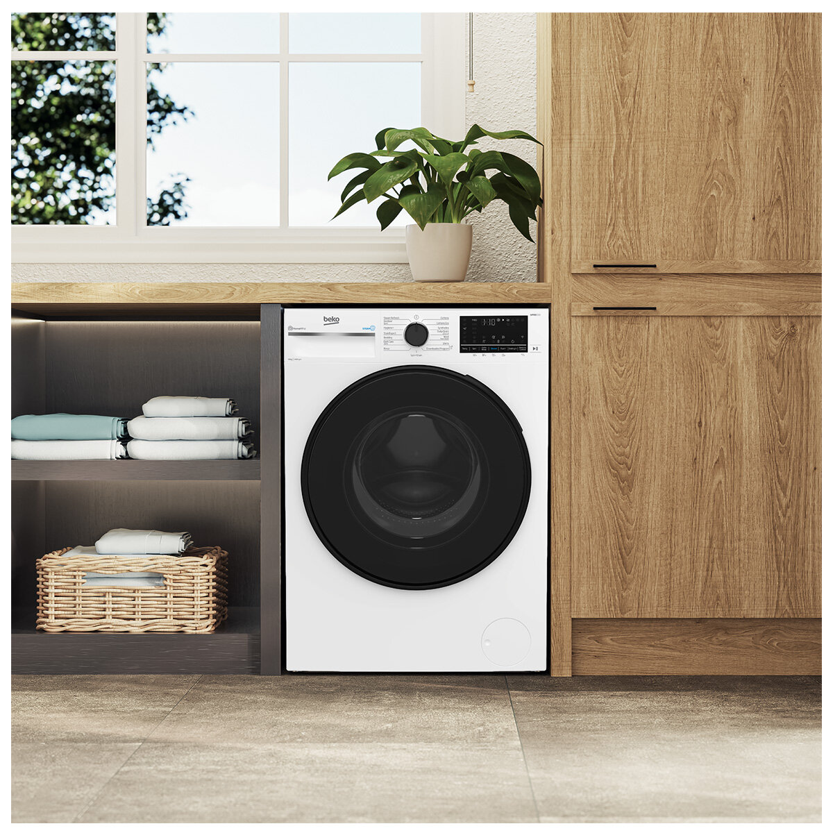 Beko 10kg Front Load Washing Machine with Wi-Fi and Steam BFLB1020W hero image