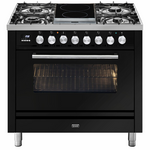 ILVE Professional Plus Series 90cm Dual Fuel Induction Freestanding Oven with Milano Knobs P09IDWE3BK hero image