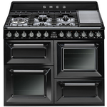 Smeg 110cm Victoria Aesthetic Dual Fuel Freestanding Oven/Stove TRA4110BL hero image