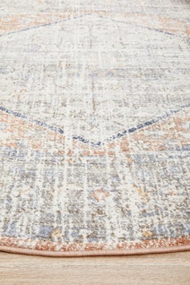Rug Culture Mayfair Medium Peach & Blue Rug 200X200CM - MAY-LOR-PEA-200X200 hero image