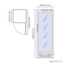 Bromic 372L LED Eco Flat Glass Door Upright Display Chiller GM0374 hero image