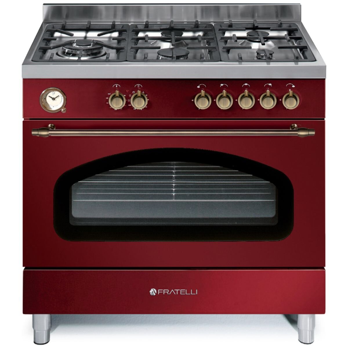  Fratelli 90cm Venezia Dual Fuel Freestanding Oven/Stove Burgandy VE29650FEMBUR hero image
