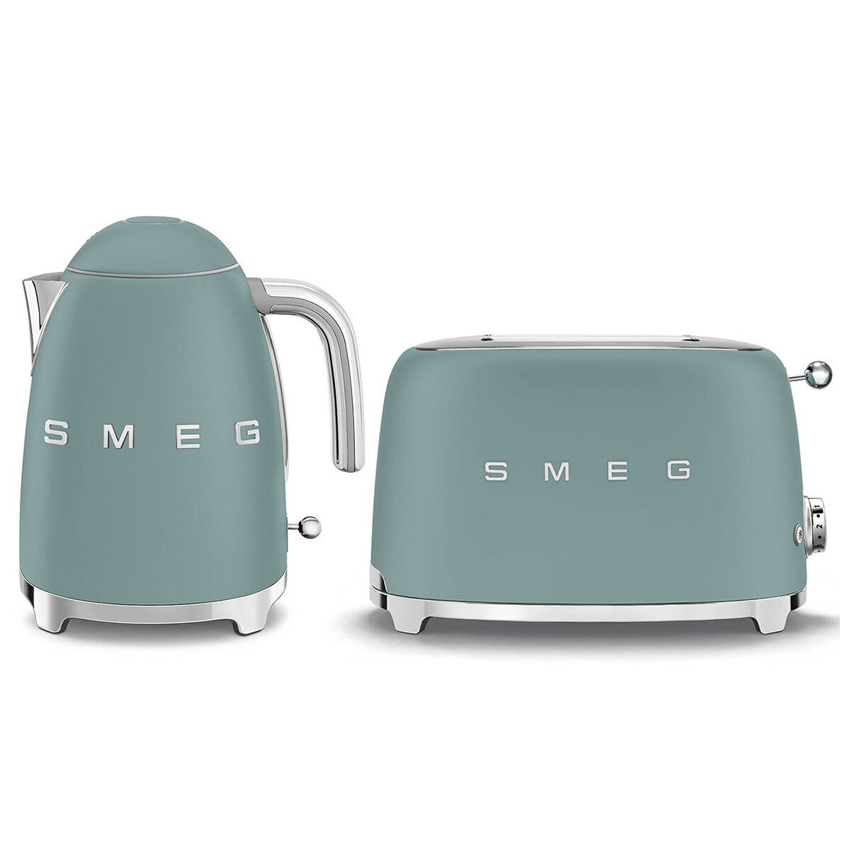 Smeg Kettle and Slice Toaster Breakfast Pack Emerald Green