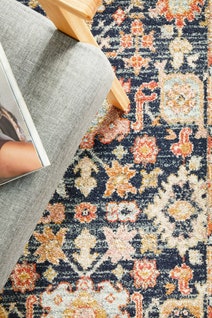 Rug Culture Legacy Large Multi-coloured Rug 400X80CM - LEG-860-NAVY-400X80 hero image