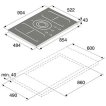 ASKO 90cm Pro Series Matte Induction Cooktop HI1994M hero image