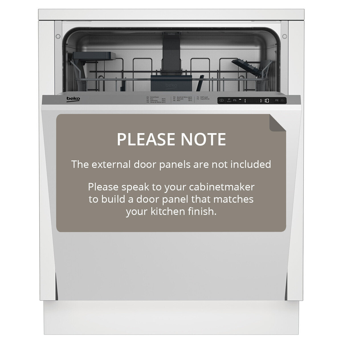 Beko dishwasher hot sale front panel