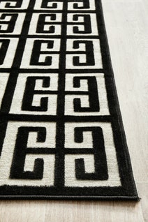 Rug Culture York Large Black & Natural Rug 400X80CM - YRK-BREN-GLD-400X80 hero image