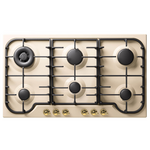 ILVE 90cm Nostalgie Series Gas Cooktop Antique White and Brass HCB906CNAWG hero image