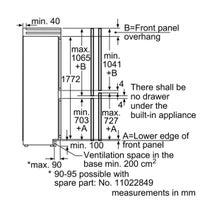 Bosch 287L Serie 8 Integrated Bottom Mount Fridge KIN34P60AU hero image
