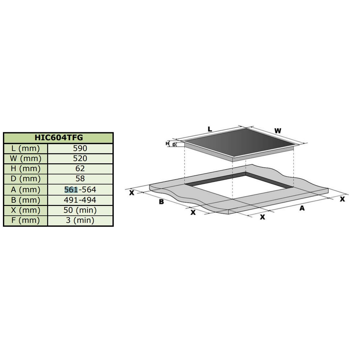 Robinhood 60cm Induction Cooktop HIC604TFG hero image