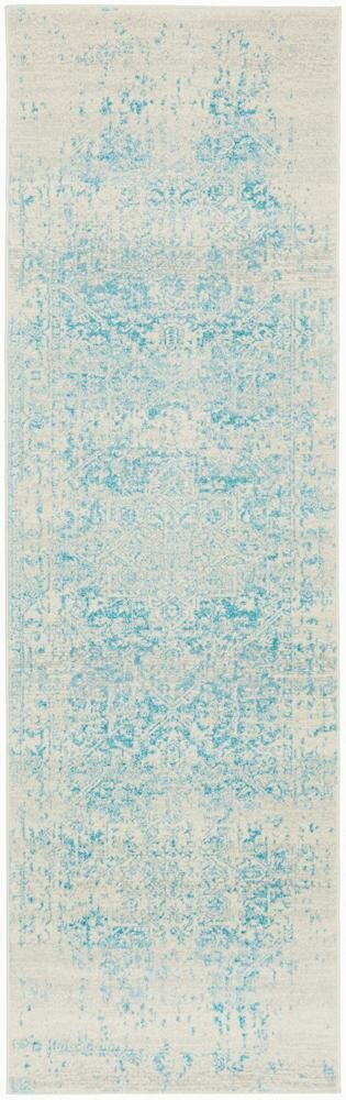 Rug Culture Evoke Large White Blue Rug 400X80CM - EVO-253-WBLU-400X80 hero image