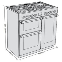 Belling Cookcentre 90cm Deluxe Dual Fuel Freestanding Oven/Stove Black BCC900GTGB hero image