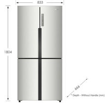 Haier 463L Quad Door Frost Free Fridge HRF516YS hero image