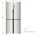 Haier 463L Quad Door Frost Free Fridge HRF516YS image NaN